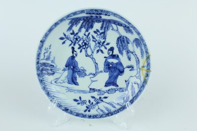 Lot 17 - Two pairs of Chinese blue and white dishes,...