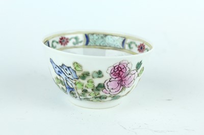 Lot 193 - A Chinese famille rose tea bowl and saucer,...