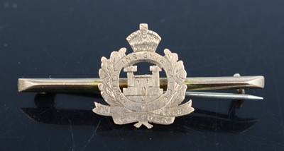 Lot 635 - A yellow metal sweetheart brooch for the...