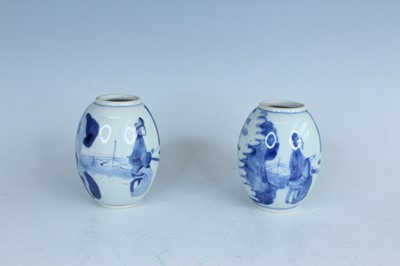 Lot 20 - A pair of Chinese blue and white ‘ladies...