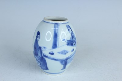 Lot 20 - A pair of Chinese blue and white ‘ladies...
