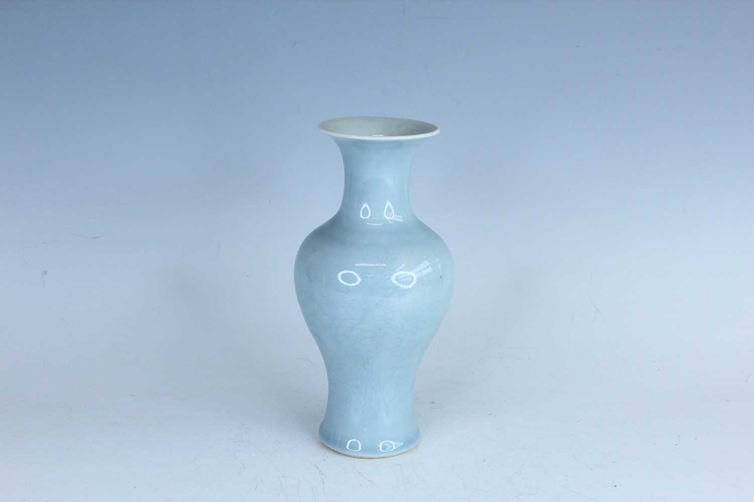 Lot 96 - A Chinese clair-de-lune baluster vase with...