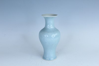 Lot 96 - A Chinese clair-de-lune baluster vase with...
