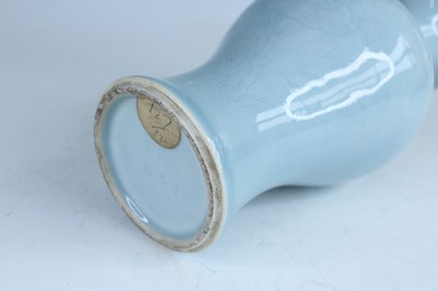 Lot 96 - A Chinese clair-de-lune baluster vase with...