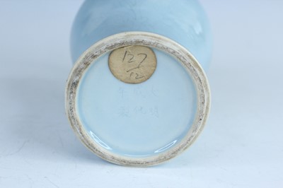 Lot 96 - A Chinese clair-de-lune baluster vase with...