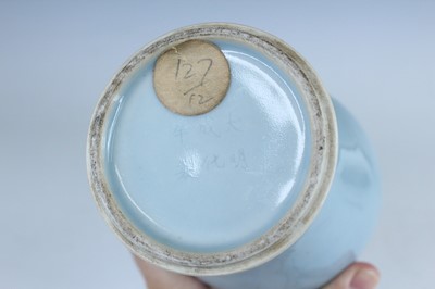 Lot 96 - A Chinese clair-de-lune baluster vase with...