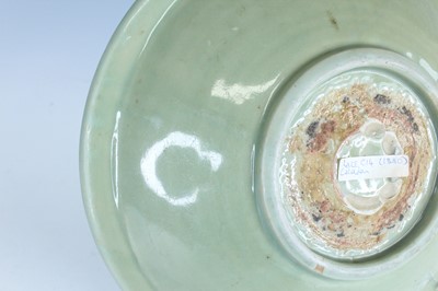 Lot 99 - A Chinese Longquan celadon dish, early Ming...