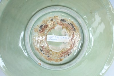 Lot 99 - A Chinese Longquan celadon dish, early Ming...