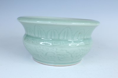 Lot 98 - A Chinese celadon censer and another tripod...