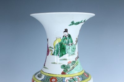 Lot 179 - A Chinese famille verte yenyen vase, Qing...
