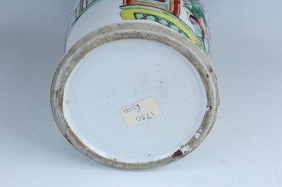 Lot 179 - A Chinese famille verte yenyen vase, Qing...