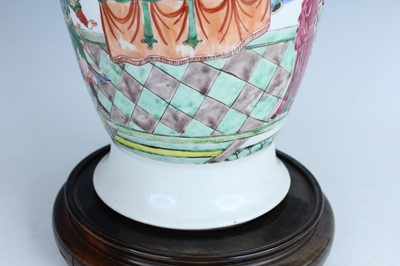 Lot 179 - A Chinese famille verte yenyen vase, Qing...