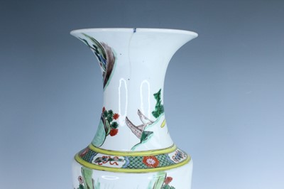 Lot 179 - A Chinese famille verte yenyen vase, Qing...