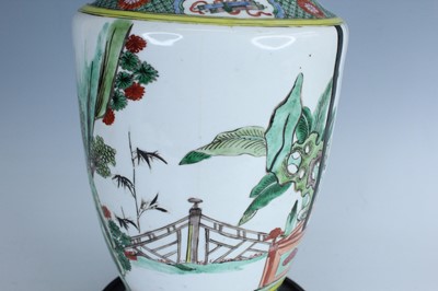 Lot 179 - A Chinese famille verte yenyen vase, Qing...