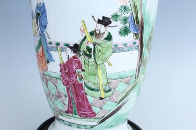 Lot 179 - A Chinese famille verte yenyen vase, Qing...