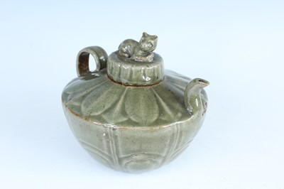 Lot 103 - A Chinese Longquan-type celadon teapot, in...