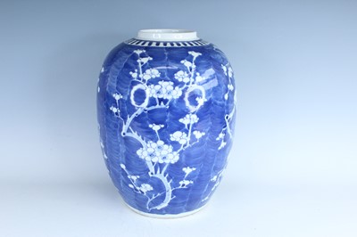 Lot 4 - A large Chinese blue and white ‘cracked-ice...