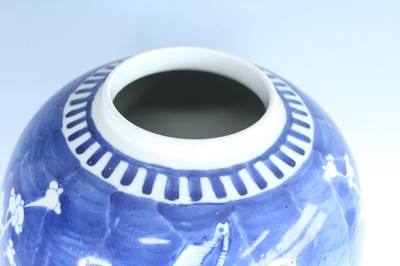 Lot 4 - A large Chinese blue and white ‘cracked-ice...