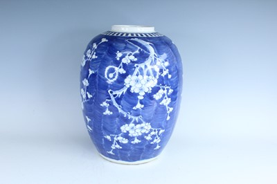 Lot 4 - A large Chinese blue and white ‘cracked-ice...
