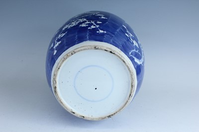 Lot 4 - A large Chinese blue and white ‘cracked-ice...