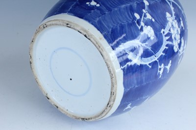 Lot 4 - A large Chinese blue and white ‘cracked-ice...
