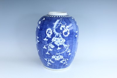 Lot 4 - A large Chinese blue and white ‘cracked-ice...