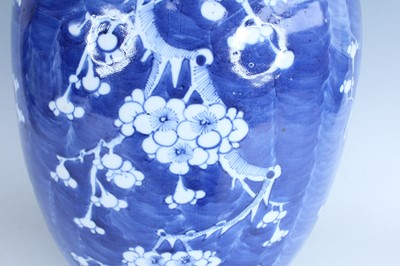 Lot 4 - A large Chinese blue and white ‘cracked-ice...