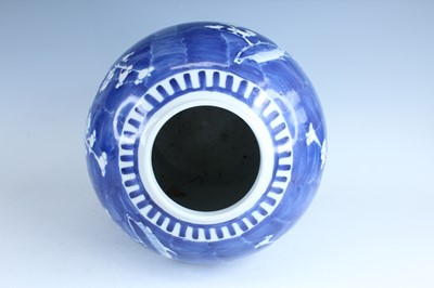 Lot 4 - A large Chinese blue and white ‘cracked-ice...