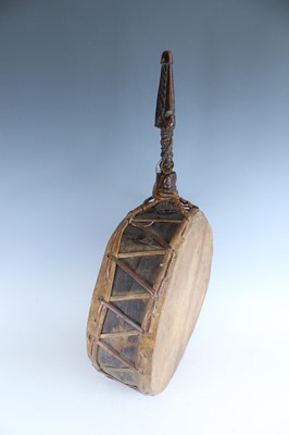 Lot 158 - An antique Tibetan shaman drum, 19th–20th...