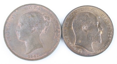 Lot 3249 - Great Britain, 1841 penny, obv: Victoria young...