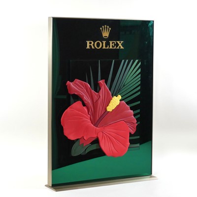 Lot 203 - A Rolex Roldeco shop display board, decorated...