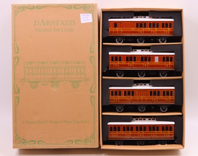 Lot 180 - Darstaed set of 4, 0-gauge six-wheel Cleminson...