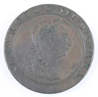 Lot 3389 - Great Britain, 1797 cartwheel penny, obv:...