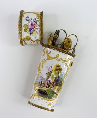 Lot 2321 - A South Staffordshire enamel etui case and...