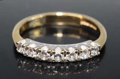 Lot 2680 - An 18ct yellow and white gold diamond...