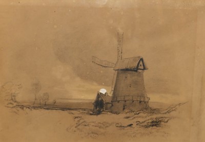 Lot 1095 - Henry Bright (1810-1873)  - Windmill in...