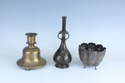 Lot 61 - Three Oriental metal items, 19th–20th century...