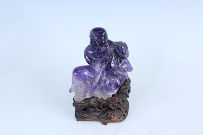 Lot 37 - Three Chinese jade and mineral carvings,...