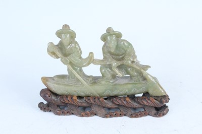 Lot 37 - Three Chinese jade and mineral carvings,...