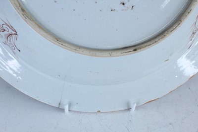Lot 191 - Two large Chinese export porcelain dishes,...