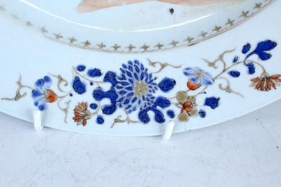Lot 191 - Two large Chinese export porcelain dishes,...