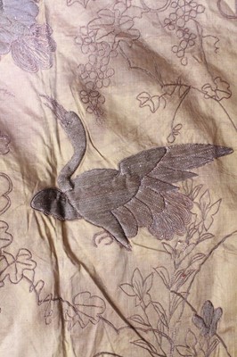 Lot 141 - Two Japanese embroidered silk panels, circa...