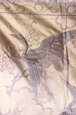 Lot 141 - Two Japanese embroidered silk panels, circa...