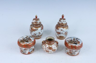 Lot 241 - Five small Japanese Kutani wares, circa 1900...