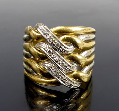 Lot 2738 - A continental 18ct yellow and white gold multi-...