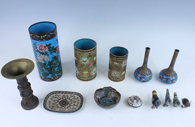 Lot 251 - A Chinese bronze gu vase together with twelve...