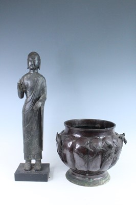 Lot 258 - Two Japanese bronze artworks, circa 1900...