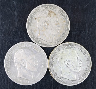 Lot 3185 - Kingdom of Prussia, 1876 Funf Mark, obv: bust...