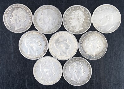 Lot 3186 - Kingdom of Prussia, 1908 Drei Mark, obv: bust...