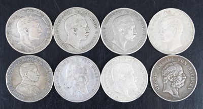 Lot 3187 - Kingdom of Prussia, 1893 Funf Mark, obv: bust...